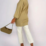 Egyszínű, lezser kötött mellény