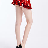 Alacsony derekú műbőr miniszoknya