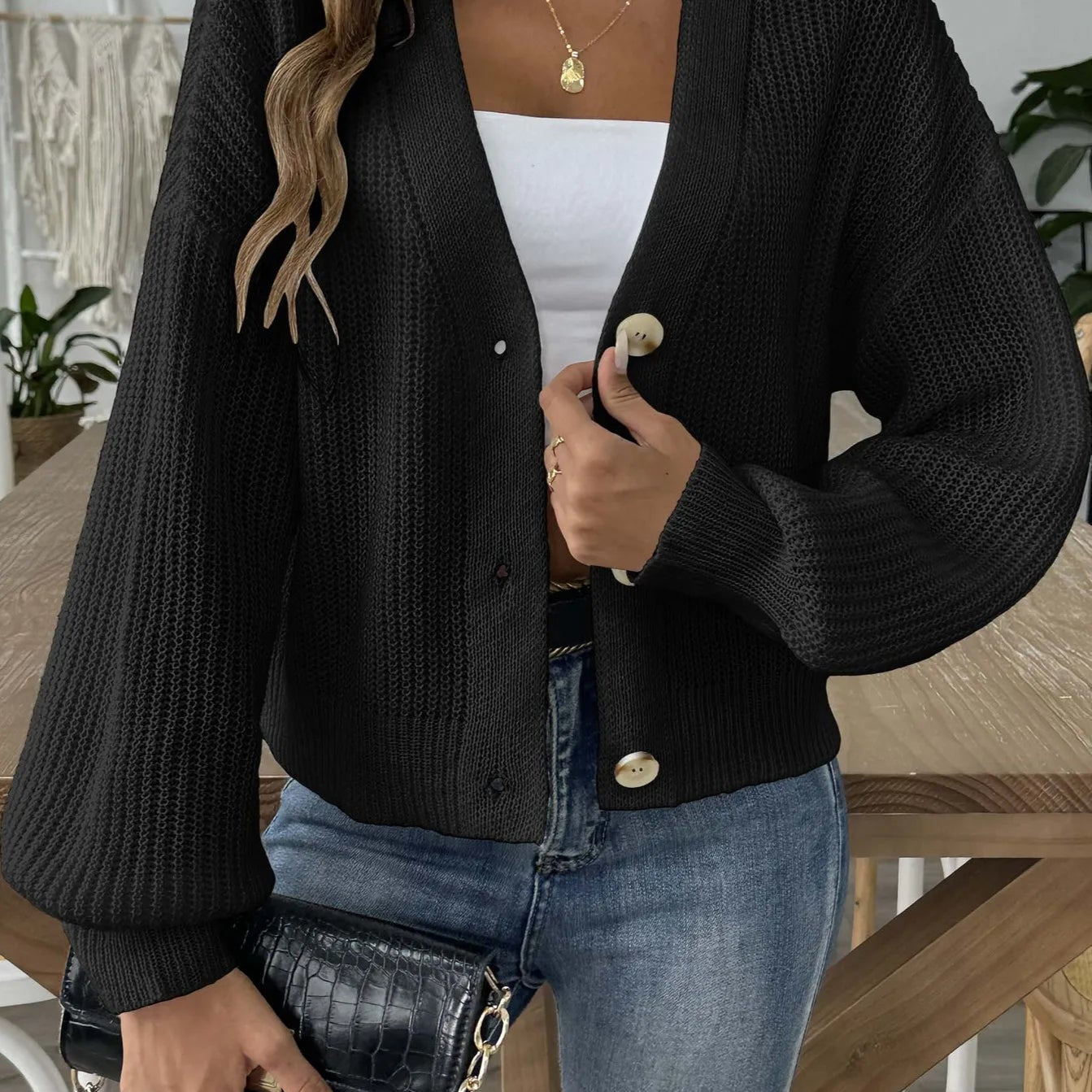 Hosszú ujjú mellények rövid kötésűből