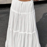 Balett Enyhén hosszú, fehér A-vonalú szoknya