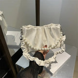 Francia gyöngyös, láncos, rakott válltáska