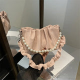 Francia gyöngyös, láncos, rakott válltáska