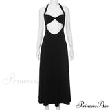 Ujjatlan, testhezálló midi estélyi ruha nyitott háttal és kivágott alsó szegéllyel, ideális partikra.