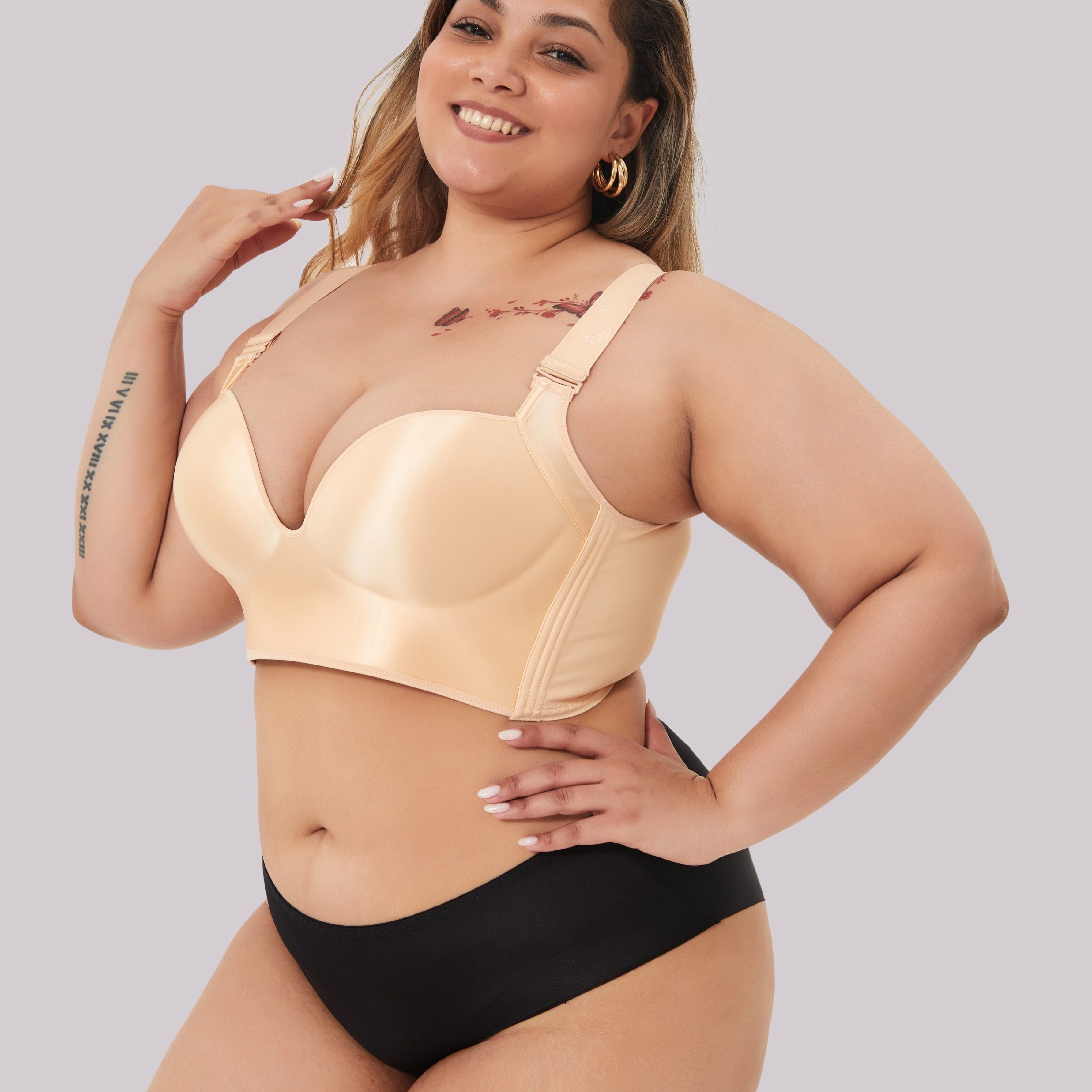 Női alakformáló melltartó – Formázott kosarak – Varrás nélküli – Állítható pántok