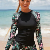 Hosszú ujjú, mintás, kétrészes neoprénruha szett