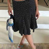 Pöttyös sellőmintás midi szoknya