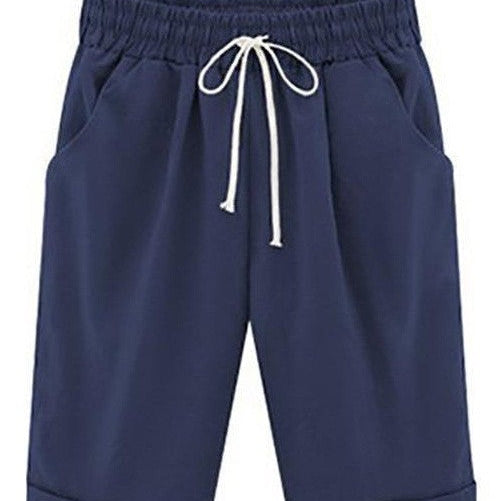 Női lezser rövidnadrág – Laza szabású – Rugalmas húzózsinóros derék – Légáteresztő anyag – Oldalsó zsebek