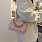 PU bőr válltáska fém lánccal