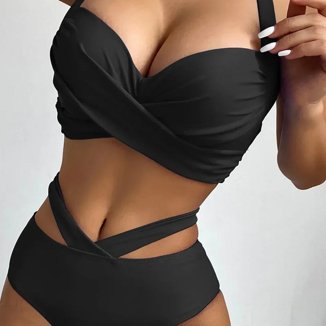 Batikolt, fűzős, hát nélküli, kétrészes szett