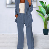 Női blézer – Testhezálló szabású – Egygombos záródás – Zsebfedős – Strukturált anyag