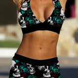 Női bikini – testhezálló szabású – pántnélküli – megkötős alsó – légáteresztő, rugalmas anyag